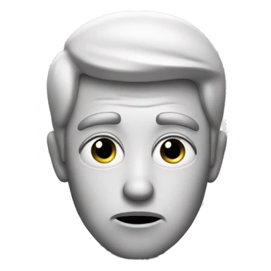 confused monochrome sticker