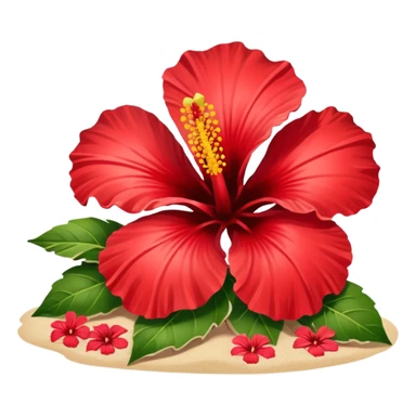 Hibiscus beach emoji  sticker