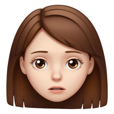 brown haired girl who smells bad sticker