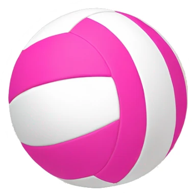 pink and white volleyball  sticker