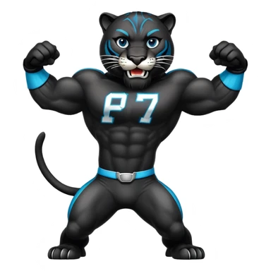 Carolina panthers mascot sticker