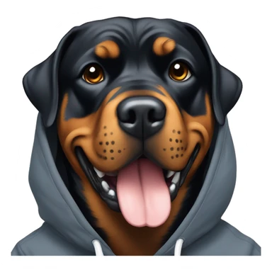 Rottweiler in bape hoodie  sticker