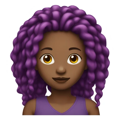 Black girl with purple locs  sticker