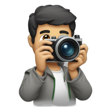 A palestinan jornalest holdin a camera sticker