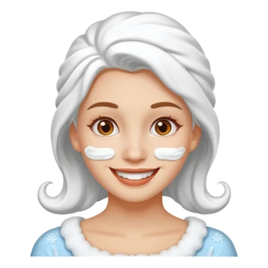 white icing on woman sticker