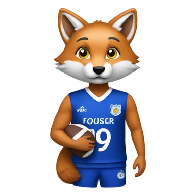 Leicester football supporter with fox on shoulder  sticker