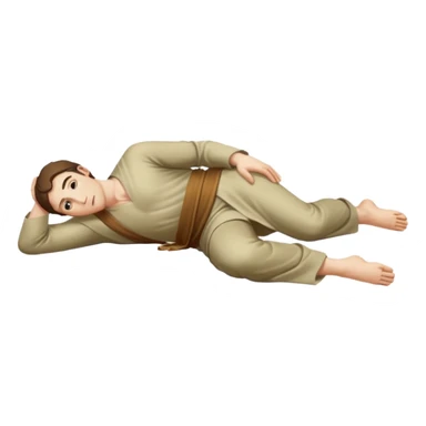 fullbody apostle in prone pose, improved proportions, clear prone posture sticker