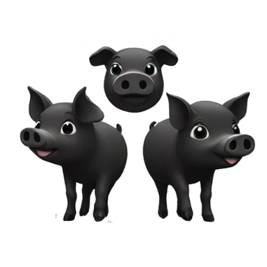 Black and white with black pigs on the nosecat sticker