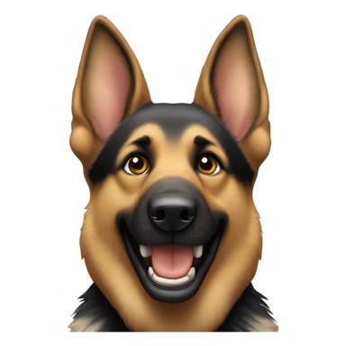 German shepherd saying i love you  sticker