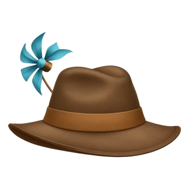 hat blowing away in the wind, no human sticker