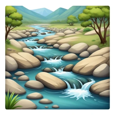 small flowing river with clear water sticker
