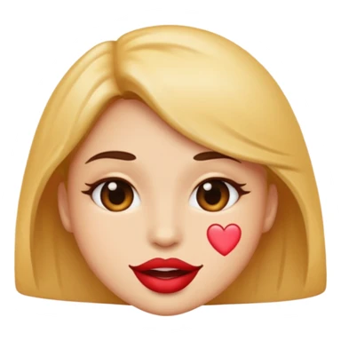 Flirting emoji with 🫦 lips sticker