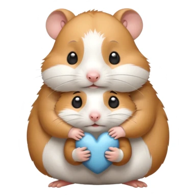 Hamster crying while hugging another hamster  sticker
