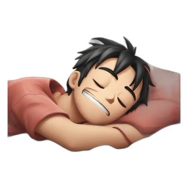 Luffy en train de dormir sticker