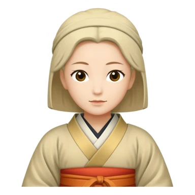 lesbian-scholar-in-the-heian-era wearing Beige sticker