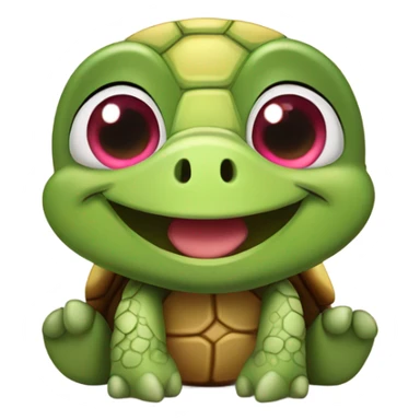 Gay Happy turtle that has love hearts for eyes sticker
