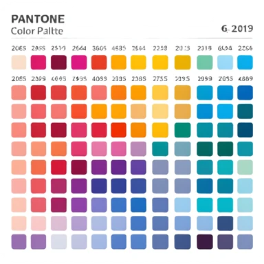 pantone color palete sample  sticker
