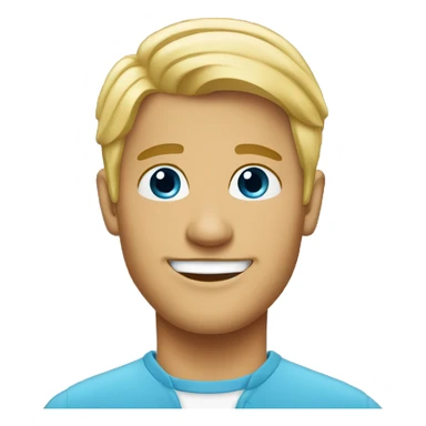 smiling blonde man with earrings sticker