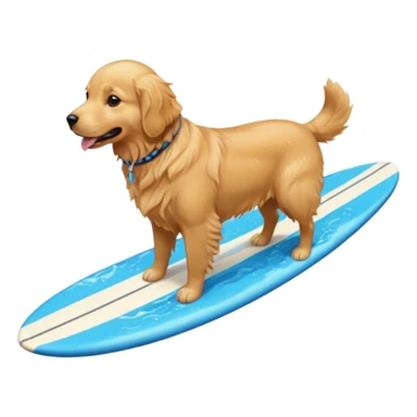 dog on a surfboard sticker