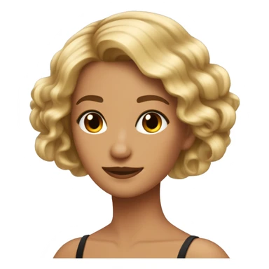 Bailarina pelo castaño mechas rubias sticker