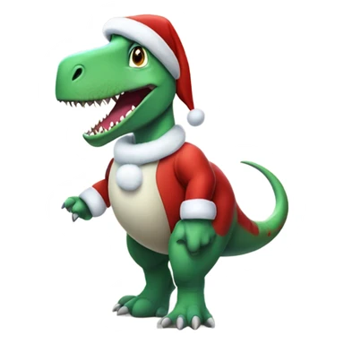 Santa Dinosaur sticker