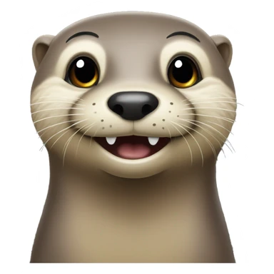 Loutre qui regarde un fi sticker