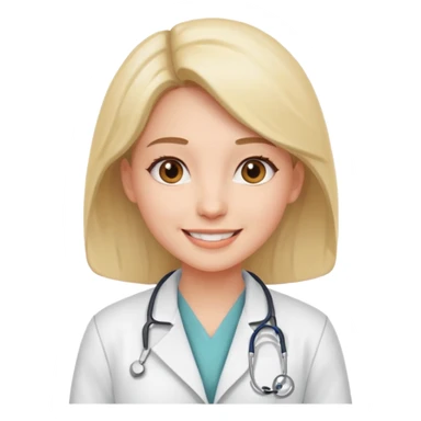 young female doctor emoji transparent background sticker