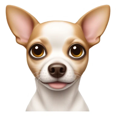 White brown chihuahua with heart shaped fur on forehead sticker