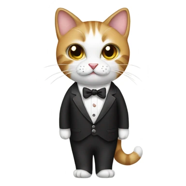 Cat wearing a tuxedo  sticker