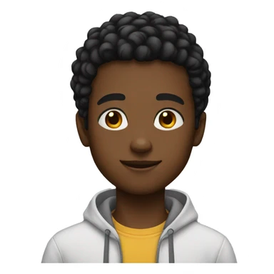 Boy black hari sticker