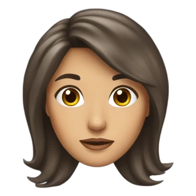 Femme brune friser  sticker