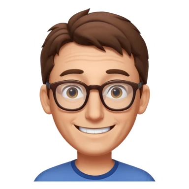 The actor of spongebob tom Kenny a guy with brown hair and glasses sticker