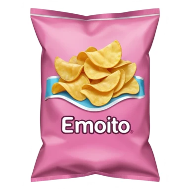 Pink bag of potato chips sticker