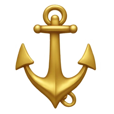 gold anchor sticker