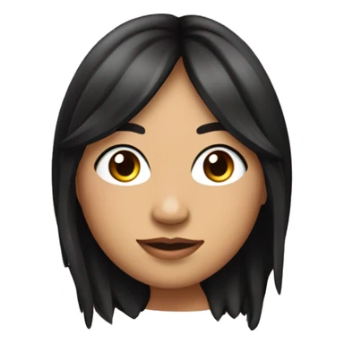  young beautiful Native American female idol scientist with feather earrings & long black hair with pink accents sticker