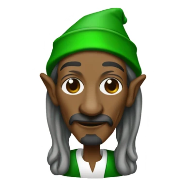 Snoop dogg as an elf sticker