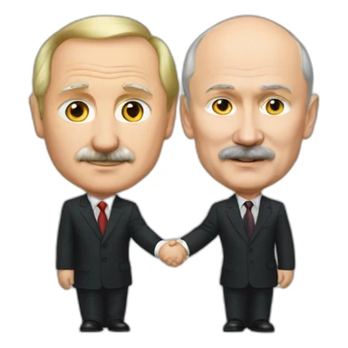 putin and lukashenko holding hands sticker