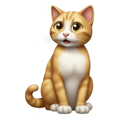 Cat with middle finger sticker