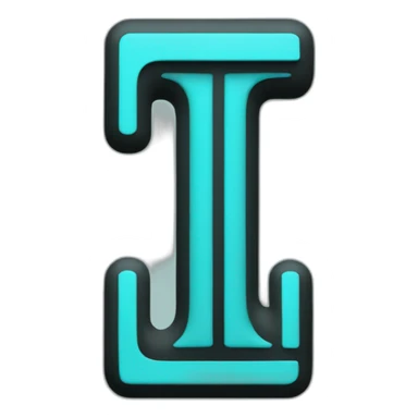 two symbols one is a black lowercase letter t and the other is a turquose verical bar sticker