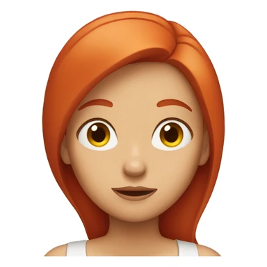 Woman Shrugging with red hair sticker