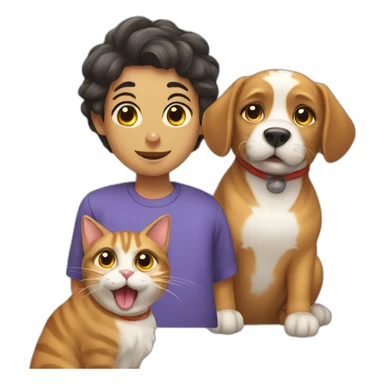 cat with dog personaity sticker