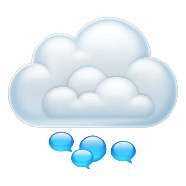 cloud message bubble sticker