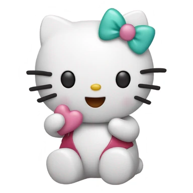 Hello kitty blowing a kiss  sticker