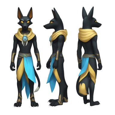 Anubis-Umbreon-Lucario full body sticker