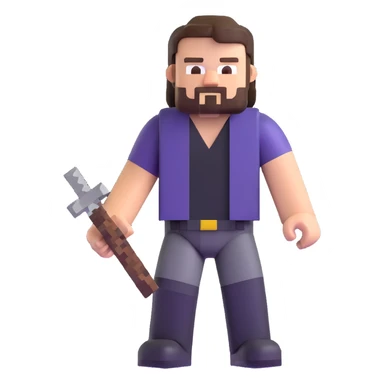Jack Black as a Minecraft character sticker