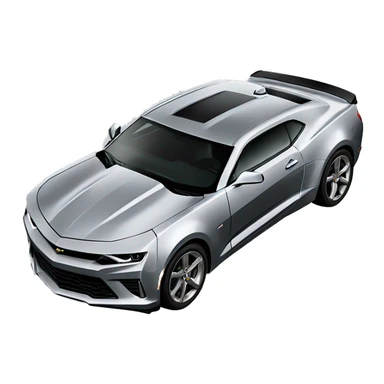 Silver 2020 2 door Camaro with dark tints sticker