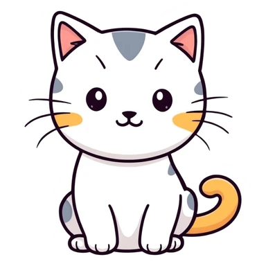 Cute cat sticker
