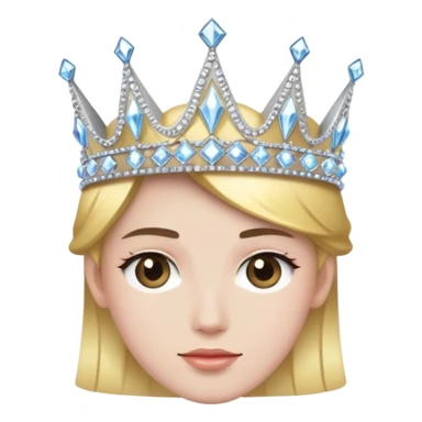 Wearing a crown made of sparkling crystals  sticker