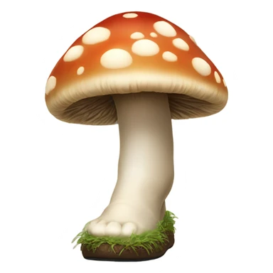 Mushrooms growing on a foot  sticker