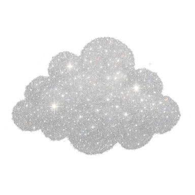 sparkly cloud sticker